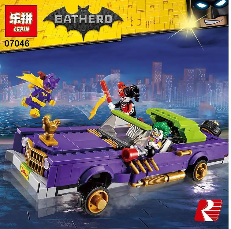 

433Pcs Lepin 07046 Genuine Batman Movie Series The Joker`s Lowrider Set Building Blocks Bricks with friends