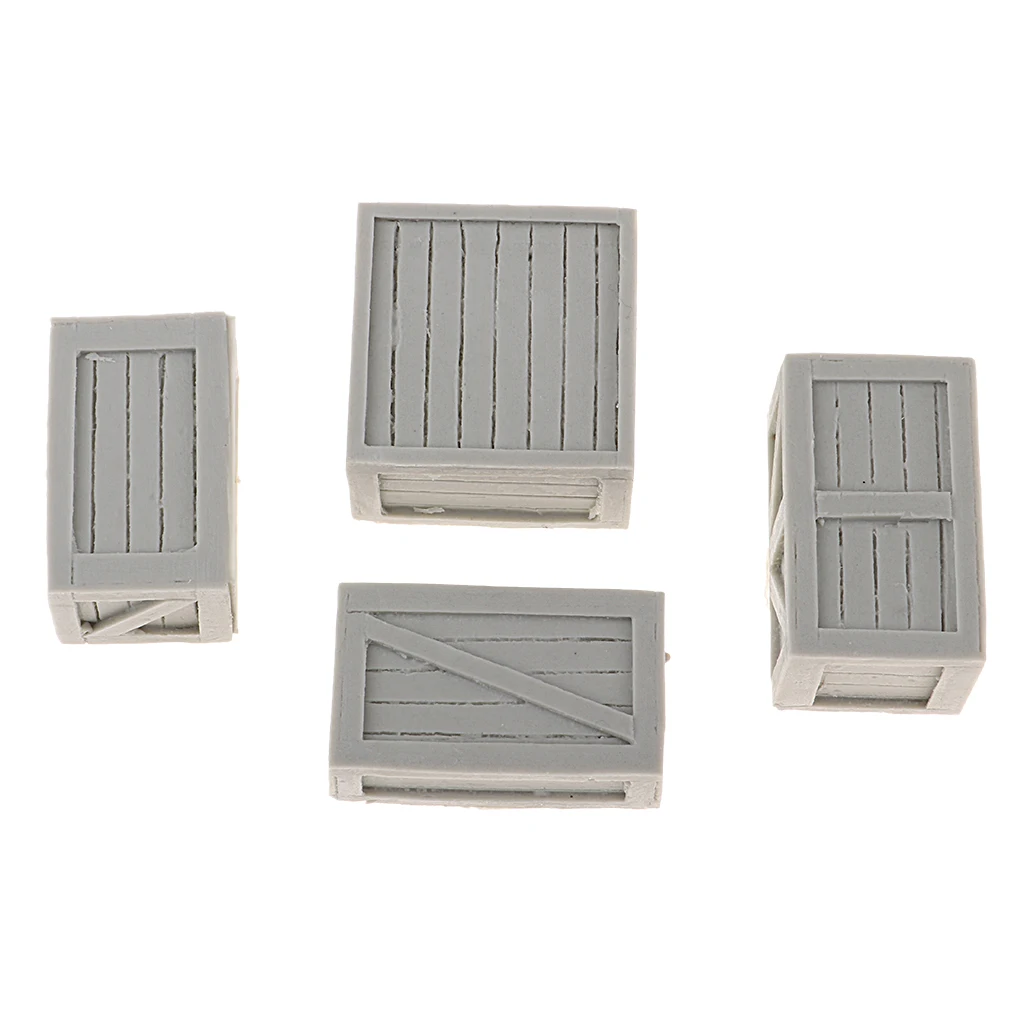 1/35 Universal WWII Wooden Crates - Paint By Yourself - 4pcs Resin Stowage Compartments