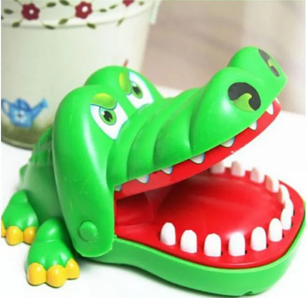 1 штук в штучной упаковке crazy crocodile тянет зубы Кусать палец игрушки крокодил Большой Крокодил популярный крокодил