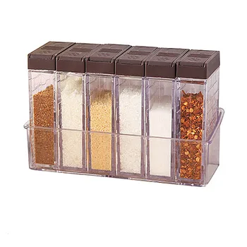

Kitchen Seasoning Boxes Bottles Jars Plastic Spice Lid Storage Organizer Sugar Pepper Layers Box Home Organization Accessories
