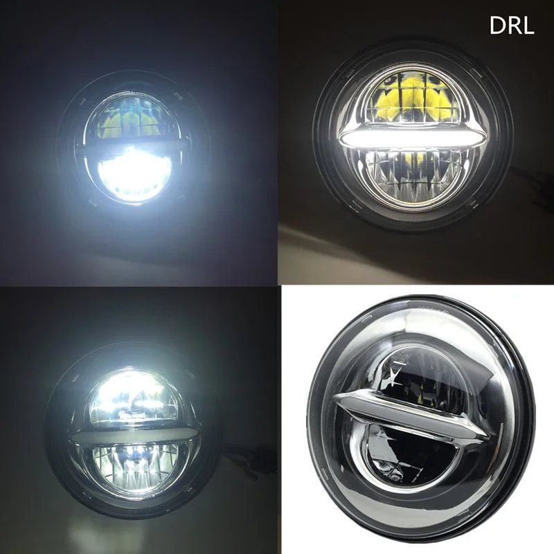 7 &quotкруглый светодиодный светильник DRL 12V/24V отражатель 1 шт. 4 5 дюймов проектор