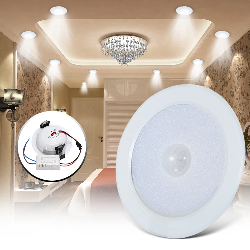 7w E27 Motion Sensor Ceiling Light 5730 Smd Led Night Lamp
