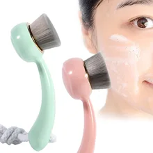 2Colors Face Brush Bamboo Charcoal Fiber Pore Facial Deep Cleansing Wash Cleanser Beauty Tool superfine Fibre Soft Facial Brush