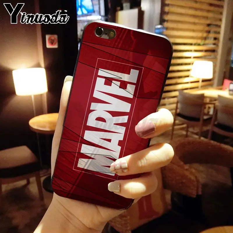 Yinuoda marvel hero Человек-паук DIY Роскошный Высокий протектор на конце чехол для телефона для iphone X XS MAX 5 6S SE 7 8 plus XR мобильный чехол s - Цвет: A6