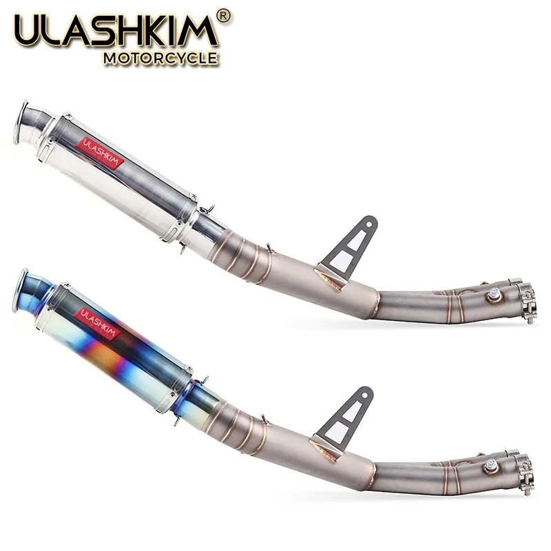 

Motorcycle Full Exhaust System Slip On For Yamaha YZF R1 YZR-R1 Contact Middle Link Pipe 2015 2016 2017