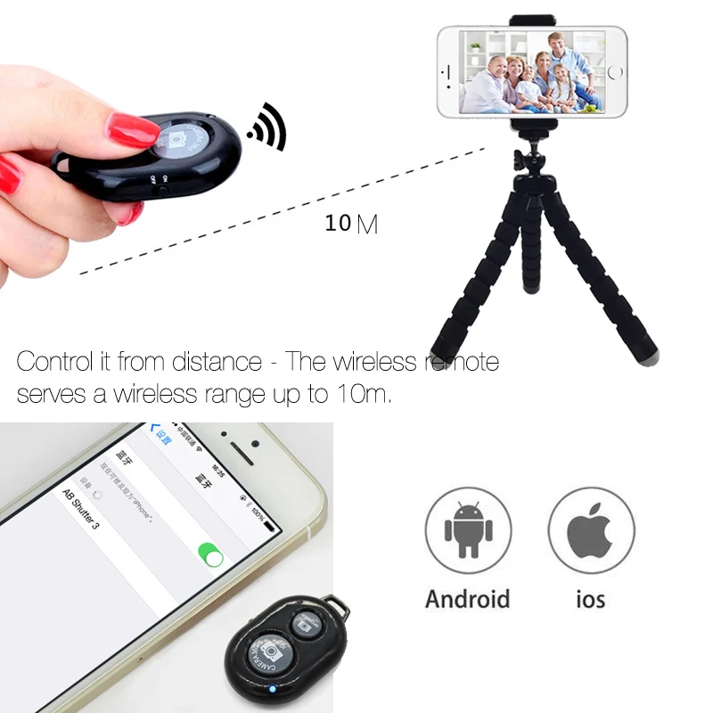 DUSZAKE P16 Гибкий штатив Gorillapod для телефона Bluetooth мини iPhone Телефон Штатив с