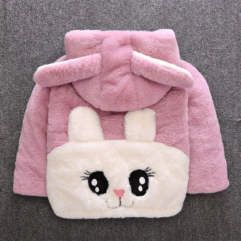 COOTELILI Faux Fur Winter Jacket For Girls Hooded Thick Warm Infant Overcoat Winter Clothes For Girls Children's Parkas (10)