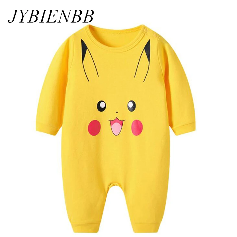 

Baby Cartoon Pikachu Pajamas Clothing Newborn Infant Rompers Onesie Boys Girls Babe Animal Dog Costume Outfit Jumpsuit Autumn
