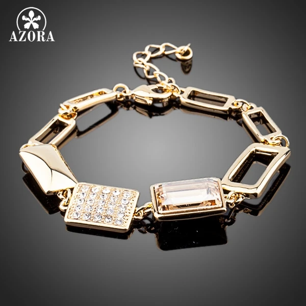 AZORA Gorgeous Gold Color Stellux Austrian Crystal Bracelets TS0040