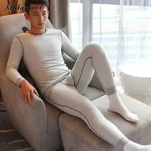 Зимние мужские хлопковые комплекты теплого термобелья, комплекты кальсонов, термос, термика, пижамы Cueca, мужские сексуальные колготки lange unterhosen XL