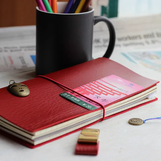 

Travelers' notebook travel diary PU faux leather multifunctional notepad vintage