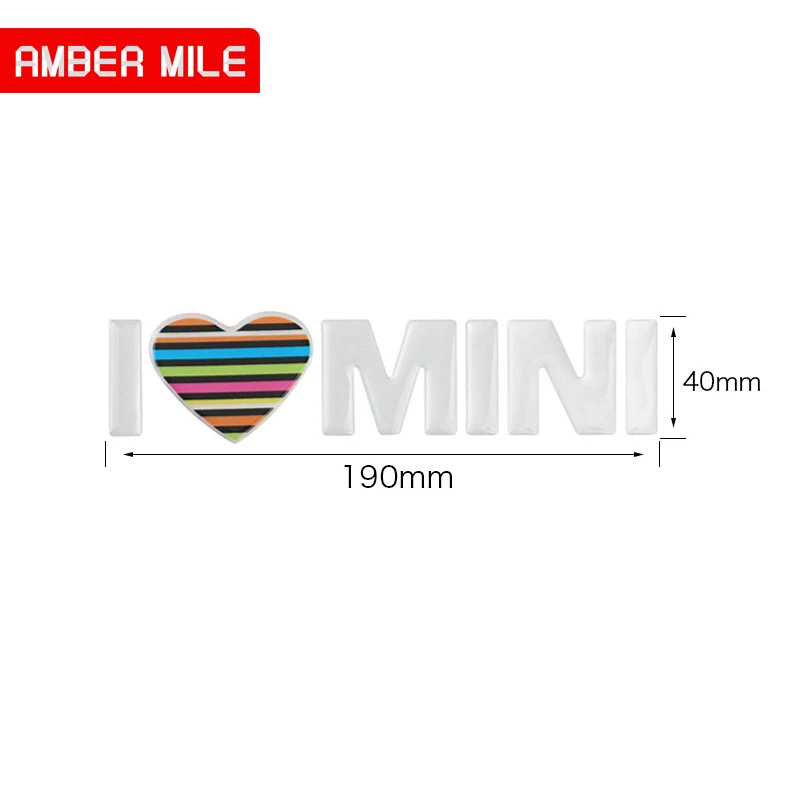 Наклейки AMBERMILE I LOVE MINI для кузова автомобиля наклейки Mini Cooper R56 R60 R55 R53 R50 F56 F55 F54 F60 JCW
