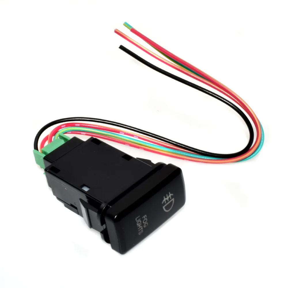 12V Push Switch Red LED Fog Light NEW For Toyota FJ Cruiser Fortuner Hilux Tacoma 4Runner Highlander Tacoma 2003-2014