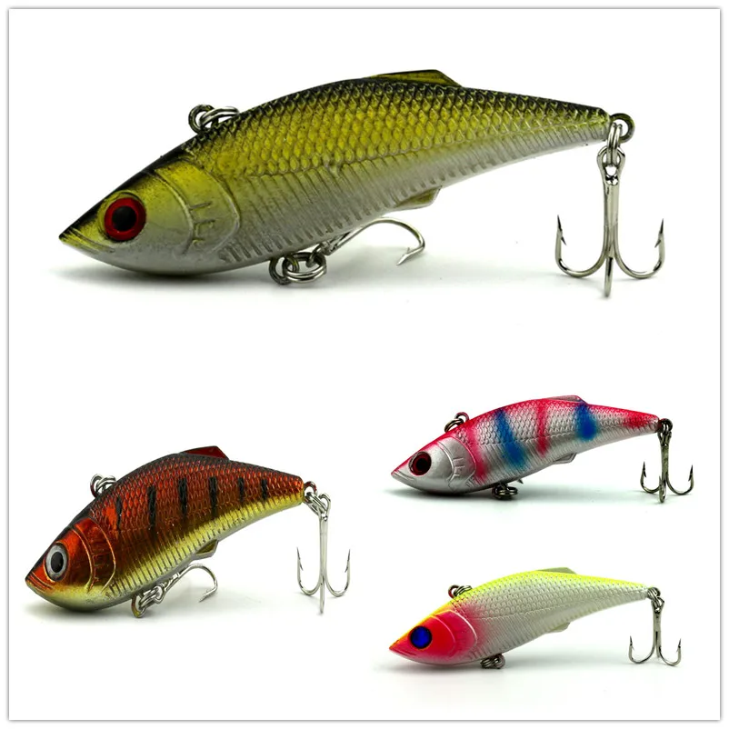  8pcs Lifelike VIB Fishing Lure 8cm 11.8g Vibration Artificial Hard Plastic Bait Whole Swimming Lure