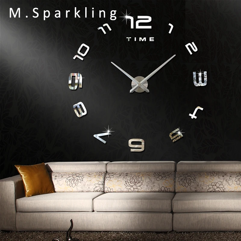 [M.Sparkling] Modern Design Large Decorative Wall Clocks 3D Digital