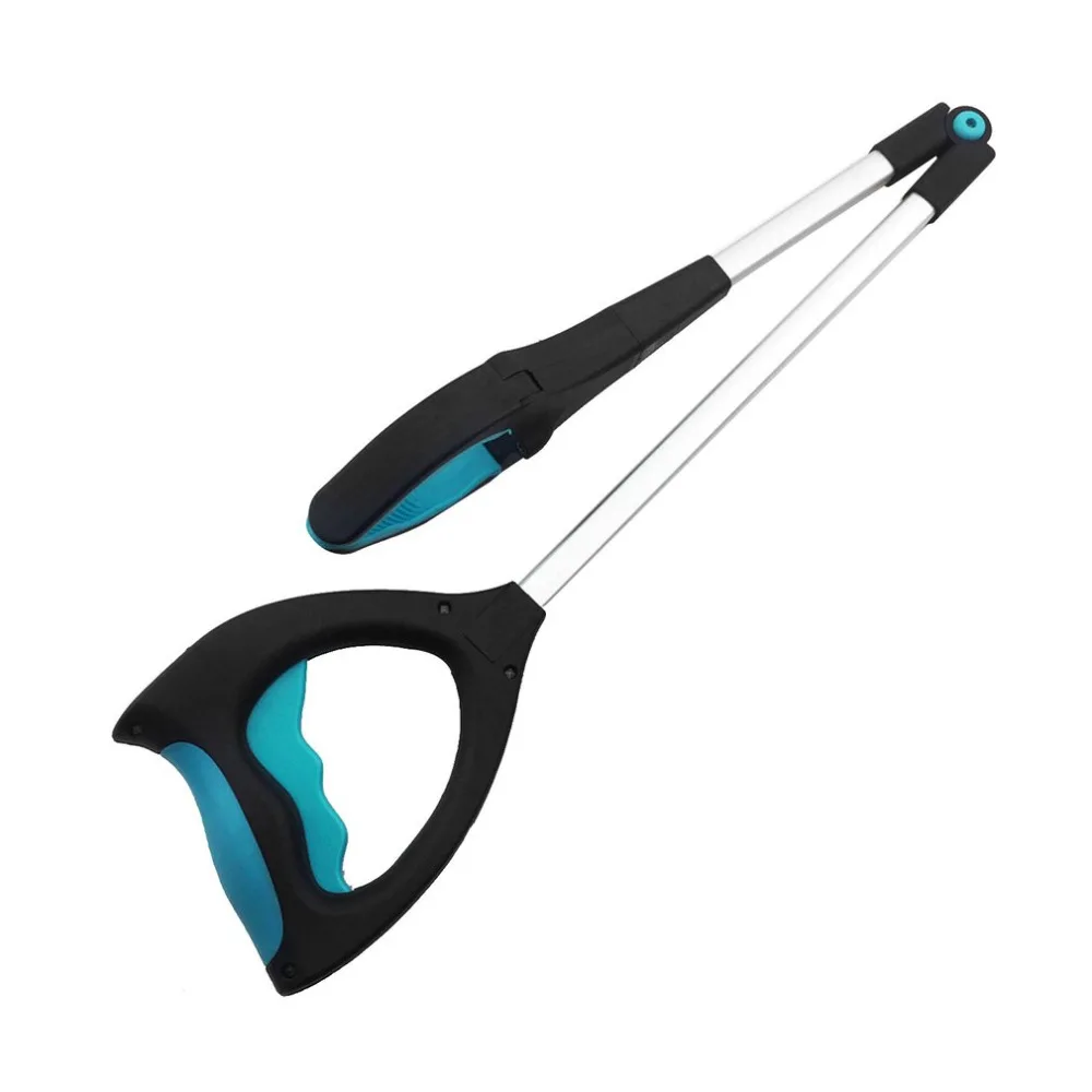 Garbage Pick Up Tool with LED Metal Garbage Clip Reacher Sanitation Device Folding Rubbish Shit Pickup Clamp Claw Kitchen Garden