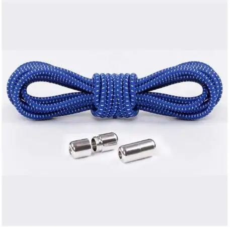dark blue Новые забавные ленивые шнурки без завязок быстрые и легкие кроссовки эластичные шнурки мужские туфли с одной рукой шнурки для обуви, шнурки - Цвет: dark blue