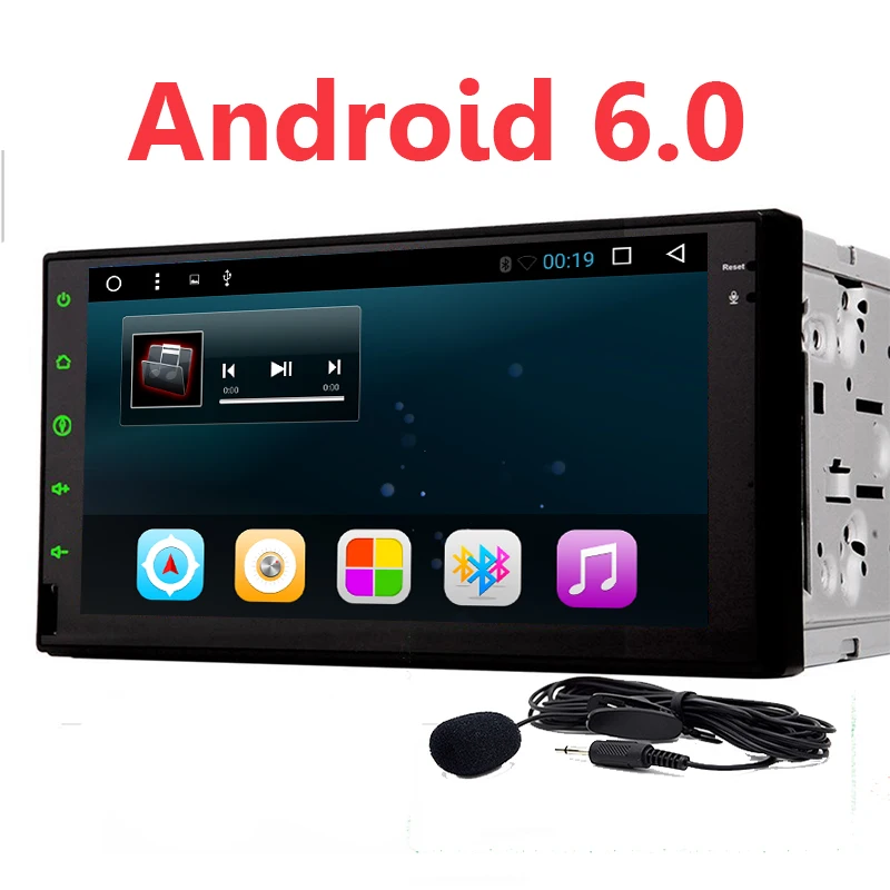 Clearance 2 Din Android 6.0 2G RAM Full-Touch Car PC Tablet double din Audio GPS Navi Car Stereo Radio No-DVD mp3 Player BT 1