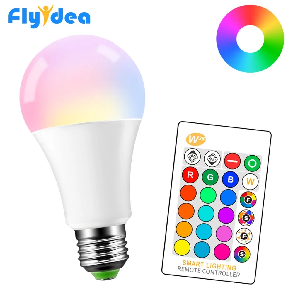  Magic Decorative Lighting 5W 10W 15W RGB+White Smart Infrared Remote Control Bulb E27 85-265V LED C - 32956380142