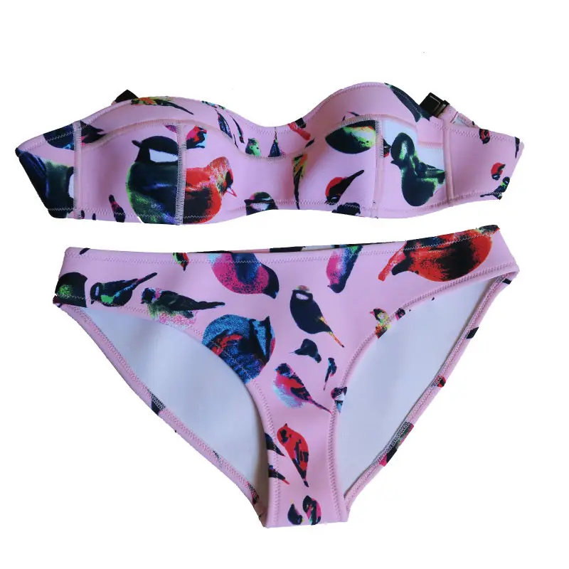 Swimwear Women Bikini 2017 Sexy Girl Neoprene Bikini Set Push Up