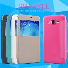 Nillkin Искра Серии PU кожаный Чехол Для Samsung Galaxy J5 2015 J500FN J500F J500M (тонкий ed) 5.0 «откидная Крышка С Помощью Смарт-Окна