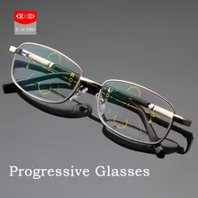 Брендовые прогрессивные очки для четкости видения HMC покрытие полимерные линзы Мультифокальные очки для чтения очки для дальнозоркости