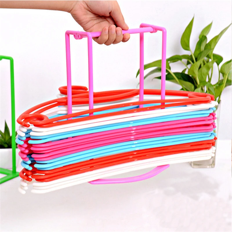 Clothes Hanger Storege Holder Organizer Plastic Hangers Creative Finishing Frame Hanger