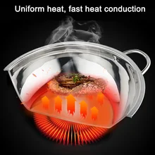 Горячий горшок из нержавеющей стали двойной разделенный с 2 ручками кастрюля принадлежности для приготовления пищи PAK55