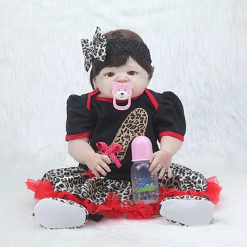 

22 "New arrival Victoria rooted brown hair handmad loves lifelike baby full silicone bonecas baby reborn doll for kids gift