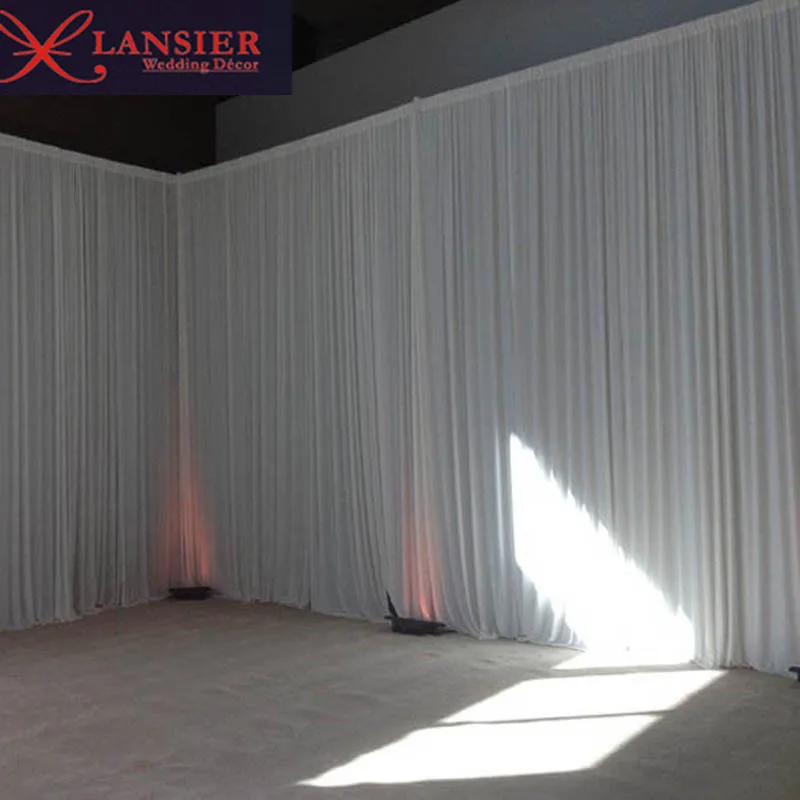 3 M X 6 M Luxury White Silk Wedding Backdrop Event Party Banquet