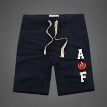 Мужские шорты, хлопок, толстые, высокое качество, длина до колена, вышивка, буквенные украшения, повседневные шорты