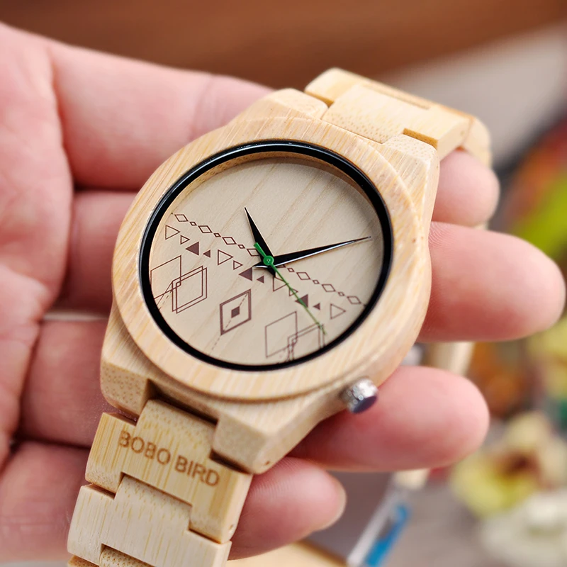 relogio masculino BOBO BIRD Men Watches Bamboo Wooden Timepieces Quartz Wristwatches in Wood Box Accept Logo Drop Shipping