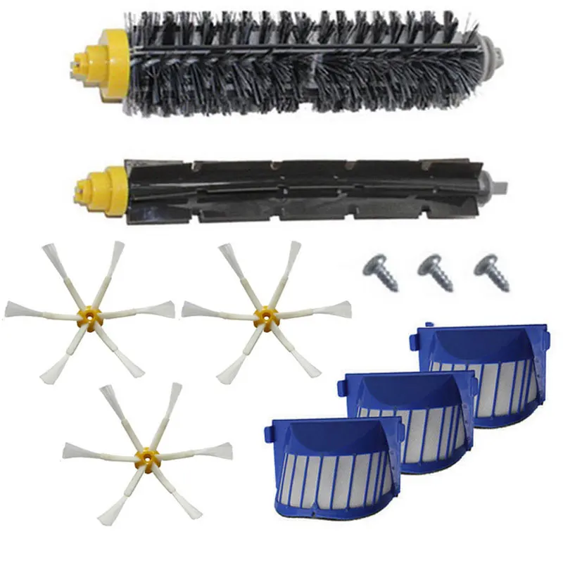 

New Hepa Filter Side Brush Bristle and Flexible Beater Brush for iRobot Roomba 600 610 620 625 630 650 660 Vacuum Cleaner Parts
