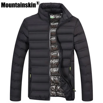 

Mountainskin Winter Men's Jackets & Coats 4XL Casual Solid Parkas Men Outerwear Stand Collar Male Jackets Brand Clothing SA380