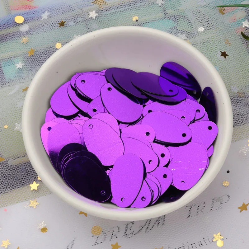 Dark Purple 10 г(120 шт)/упаковка 12*20 мм овальная форма яйца блестки плоские ПВХ швейные ремесла с боковым отверстием танец живота аксессуар для одежды сделай сам - Цвет: Dark Purple