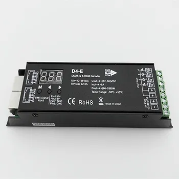 

Fast shipping 20pcs model # D4-E;4 Channel Constant Voltage DMX512 & RDM Decoder D4-E
