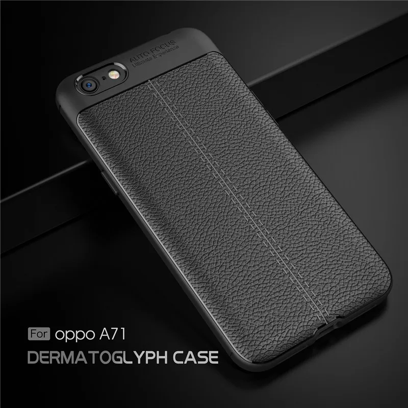 

Luxury High Quality Dermatoglyph TPU Soft Leather Silicone Back Cover Case For OPPO A71 Phone Protection Cases