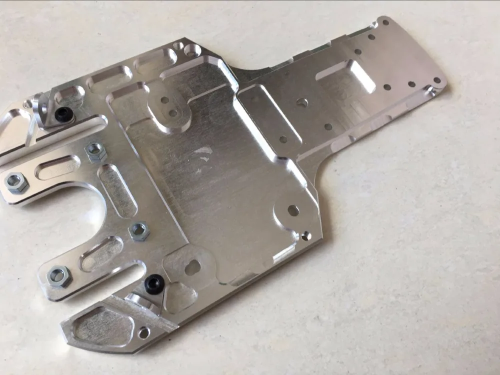 CNC сплава Ницца шасси дно для Baja 1/5 rc бензина автомобиль
