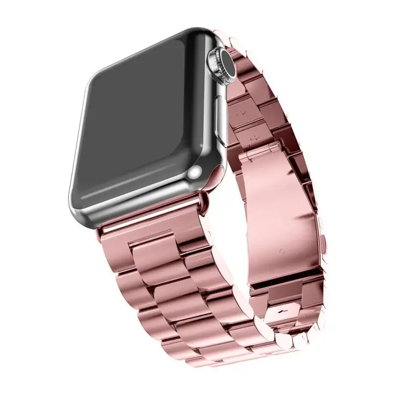 Ремешок на запястье для iwatch, ремешки серии 5, 4, 3, 2, 1, 40 мм, 44 мм, металлический браслет из нержавеющей стали для Apple watch, полосы 42 мм, 38 мм - Цвет ремешка: PINK