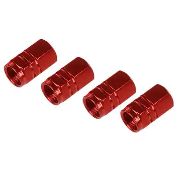 

TOYL New 4 Pcs Hexagon Alloy 7mm Thread Car Tyre Tire Valve Stem Caps Covers Burgundy