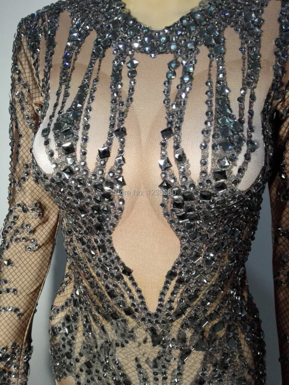 Zentai-Female-Leotard-bodysuit-sexy-costumes-full-diamond-Shining-Black-stone-jumpsuit-bright-Crystal-Rompers-Singer (4)