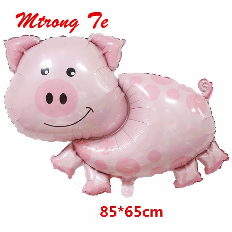 

Large Size Pink Cartoon Pig Foil Balloons Birthday Party Decorations Kids Toys Animal Jungle Party New Year Supplies Air Globos