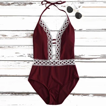 

women Jumpsuits 2019 elastic straps tied wind depth V low chest sexy bodysuit rompers womens jumpsuit triangle jumpsuit female