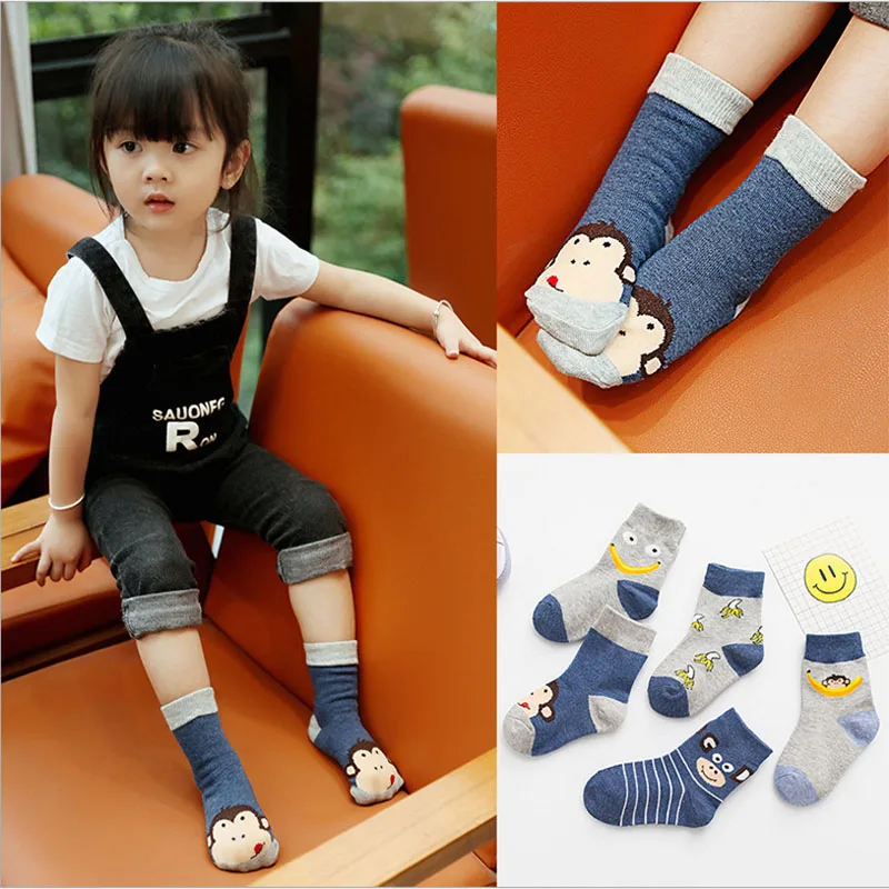 5 пара/лот, новые мягкие хлопковые носки для мальчиков и девочек милые детские носки с рисунком для маленьких мальчиков и девочек, 7 видов, подходящие