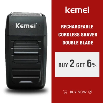 

Kemei KM-1102 Rechargeable Beard Razor Electric Cordless Shaver For Men Multifunction Blade Reciprocating Hair Trimmer