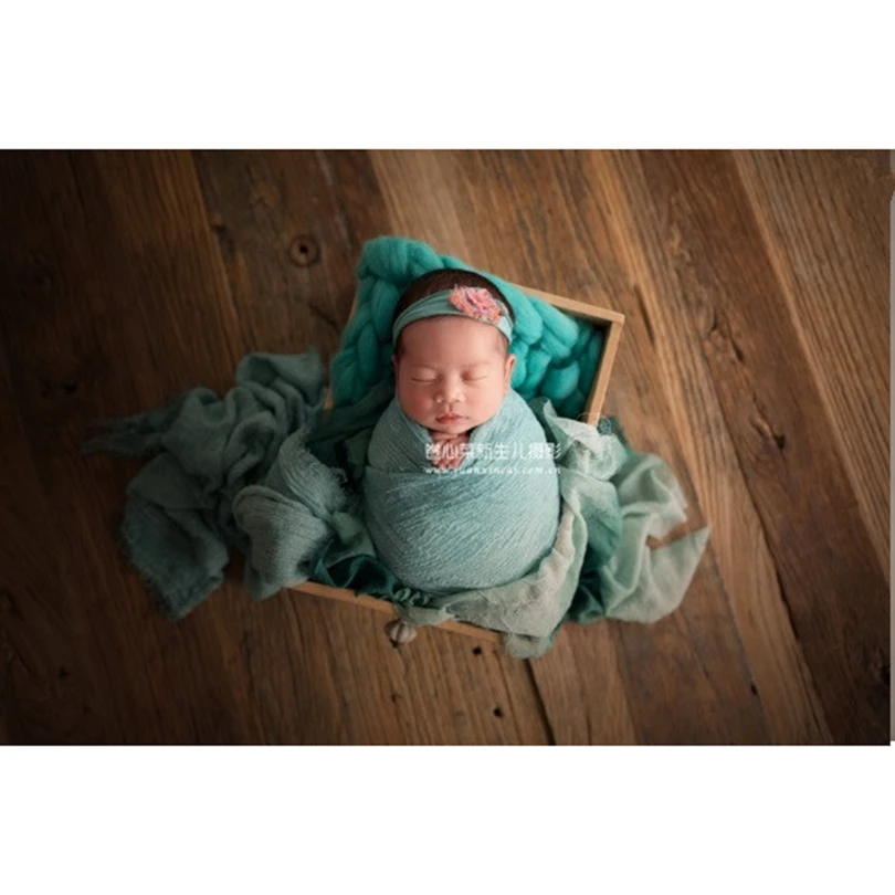 Новорожденных марли обертывания ребенка пеленать одеяло фон новорожденный стрейч вязать обертывания реквизит для фотосъемки
