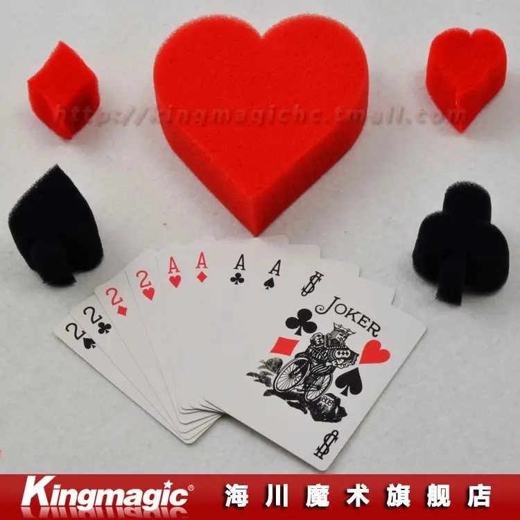 

Kingmagic Sponge And Cards/magic sets/magic toys/magic tricks/magic props/as seen on tv/ 2pcs/lot - Free shipping by CPAM!