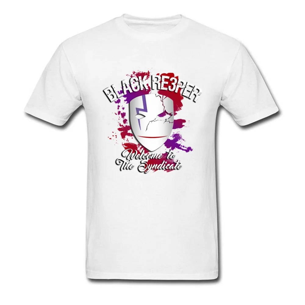 Round Neck Welcome to the Syndicate 100% Cotton Men Top T-shirts Design Short Sleeve Tops T Shirt On Sale Street Tee Shirts Welcome to the Syndicate white