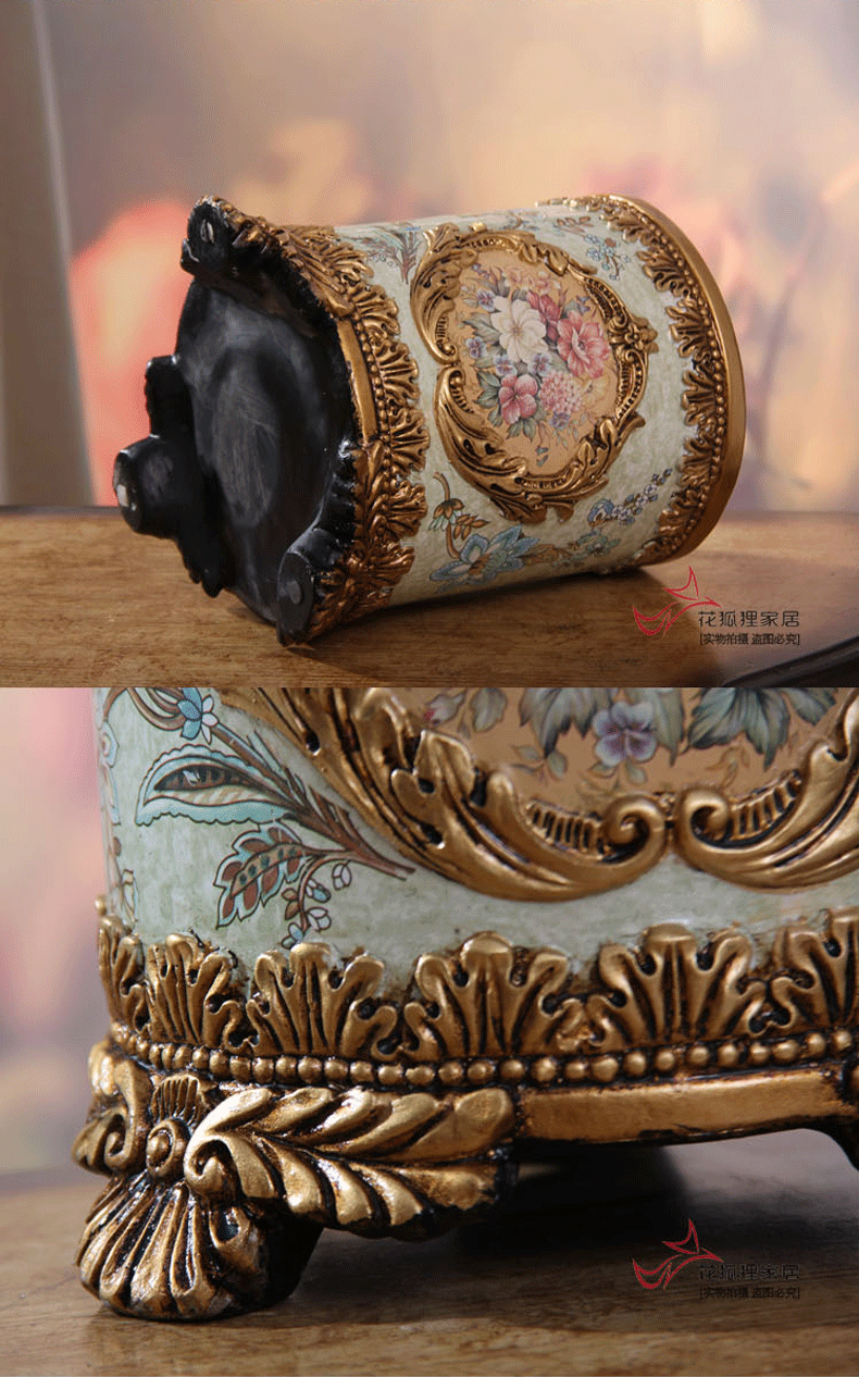 Роскошные Европейский стиль Королевский дворец роскошные декоративные керамические мусорное ведро instoragebarrels домашнего интерьера
