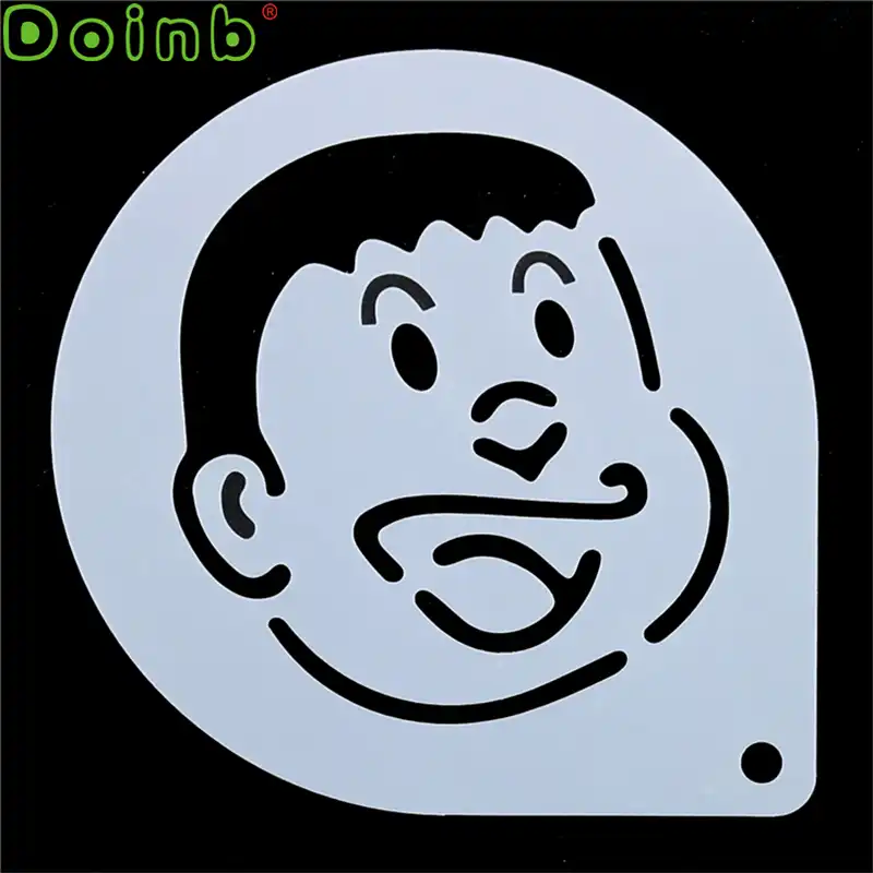 Anime Cartoon Characters Cookie Coffee Stencil Cake Decorating Fondant Plastic Template Mold Frostings Spray Stencils 6 Inch Aliexpress